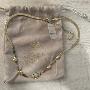 Kendra Scott Abbie Herringbone Necklace in Gold